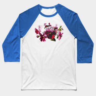 Pansies - Pink and Magenta Pansies Baseball T-Shirt